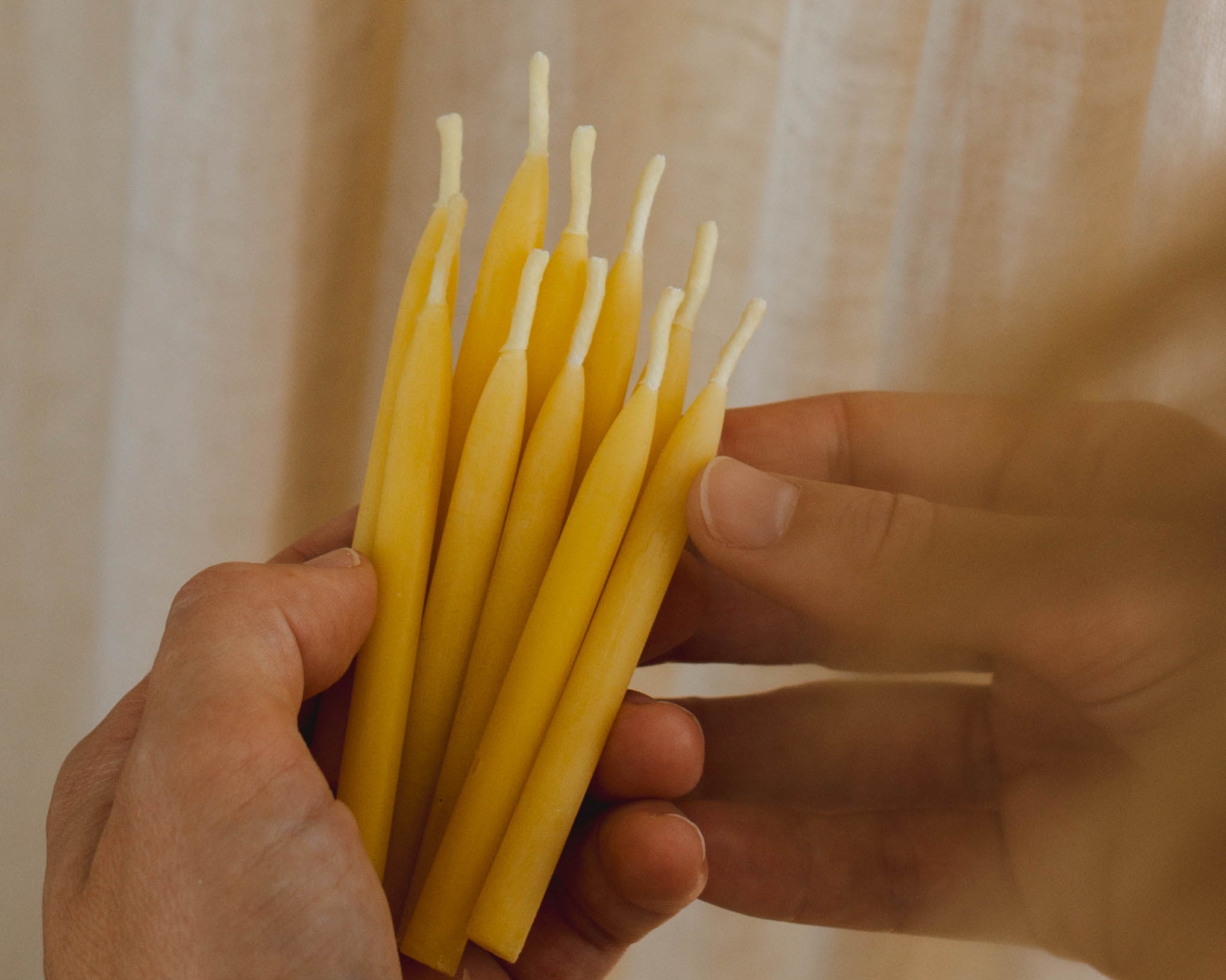Beeswax Birthday Candles | Set of 10 Candles by Goldrick. Natural Candles, Eco-Friendly. Perfect for eco-conscious consumers.