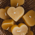 Beeswax Heart Candle by Goldrick. Natural Candles, Eco-Friendly. Perfect for eco-conscious consumers.